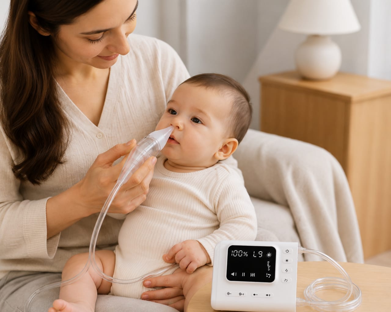 BreatheEase Electric Baby Nasal Aspirator